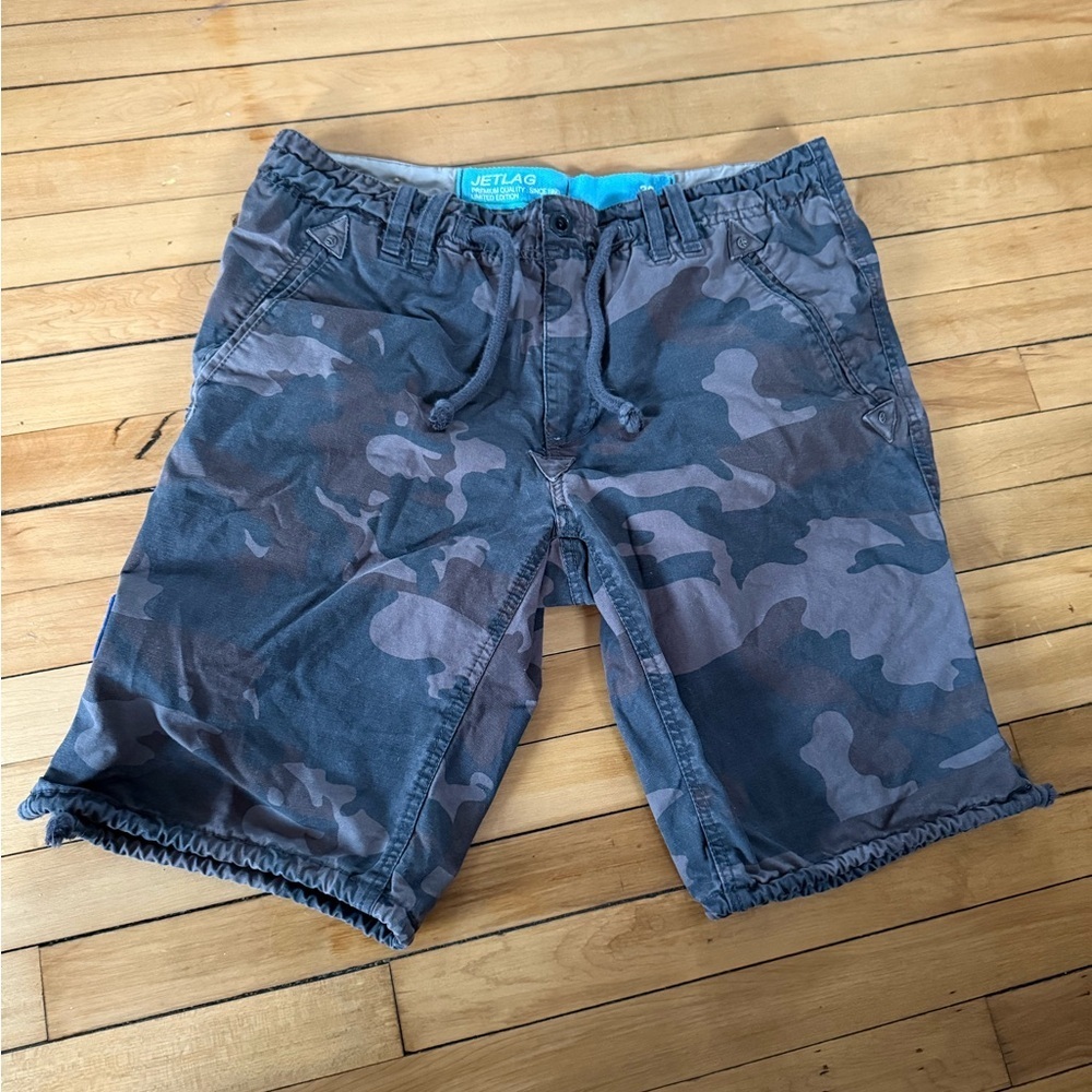 Jetlag army green‎ camo cargo men’s shorts